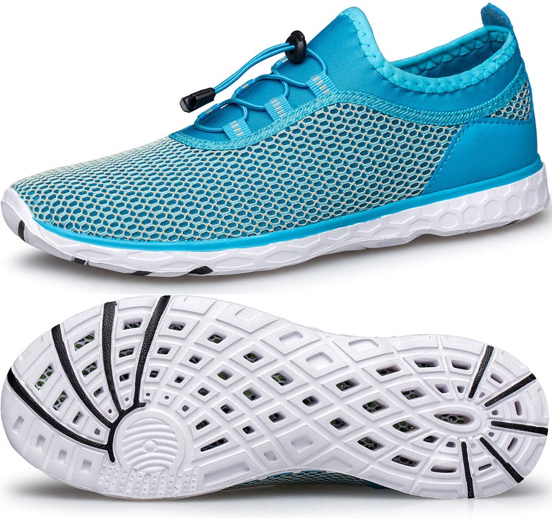 DOUSSPRT Women's Water Shoes Quick Drying Sports Aqua Shoes SkyBlue Size 8.5 - Image 1